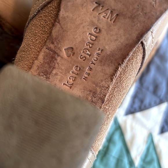 Kate Spade Genuine Leather/Suede Pull-On Ankle Boots, Tan, Size 7.5 - Picture 5 of 15
